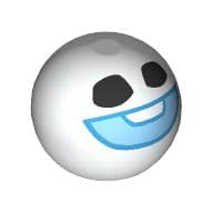 Technic Ball Joint with Open Mouth Face print (Snowgie)