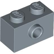 Brick Special 1 x 2 with 1 Center Stud on 1 Side, Bottom Stud Holder