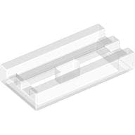 Tile Special 1 x 2 Grille with Bottom Groove