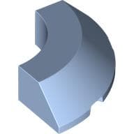 Brick Round Corner 4 x 4 x 1 with Bottom Cut Outs, No Studs, Flat Top