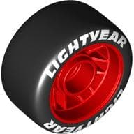 Wheel Rim 24 x 13.4 with Black Slick Tyre with White 'Lightyear' print