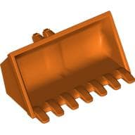 Construction Vehicle Bucket 3 x 6 with Hinge, Reinforced Center