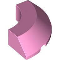 Brick Round Corner 4 x 4 x 1 with Bottom Cut Outs, No Studs, Flat Top