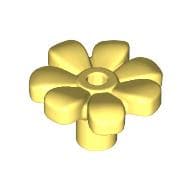 Plant, Flower, Minifig Accessory with 7 Thick Petals and Pin, Center Ring