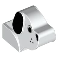 Animal Body Part, Dog Head 2 x 4 x 2 1/3 with Dog Head Print