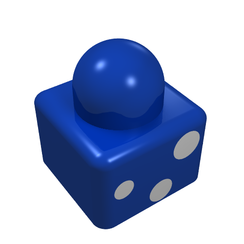 Primo Brick 1 x 1 x 1 with Three White Dots