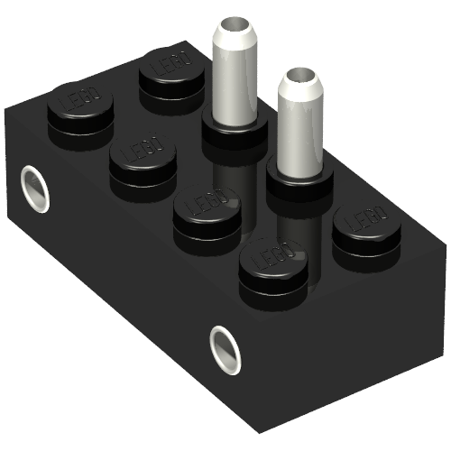 Brick 2 x 4, 4.5V for Train On/Off Switch and Hollow Pins