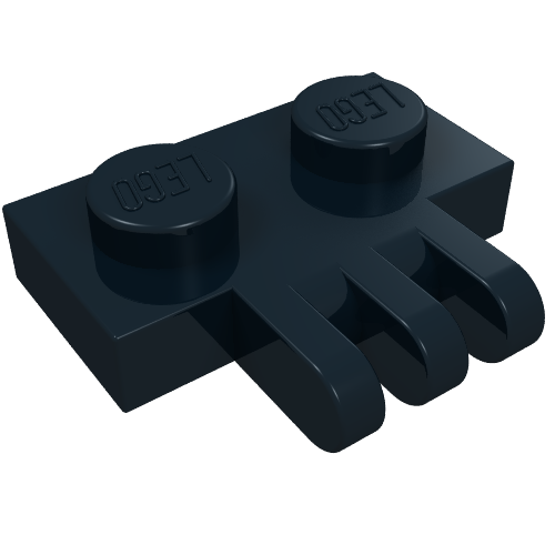 Hinge Plate 1 x 2 with 3 Fingers On Side