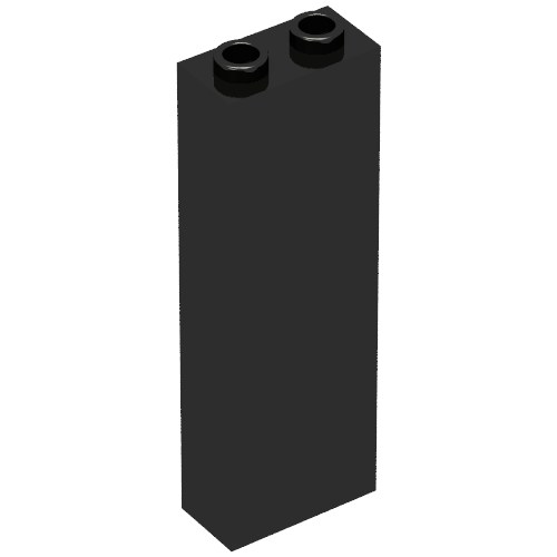 Brick 1 x 2 x 5 with Blocked Open Studs and Bottom Stud Holder with Asymmetric Ridges