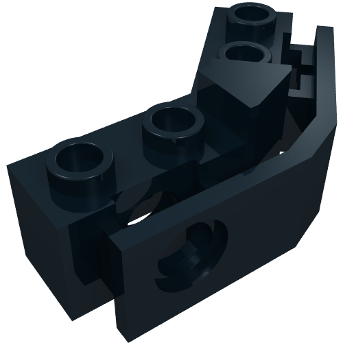 Technic Brick 1 x 2 - 1 x 2 Angled with Bumper Holder [Closed Front]