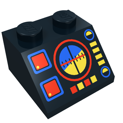 Slope 45° 2 x 2 with Horizon Screen Print