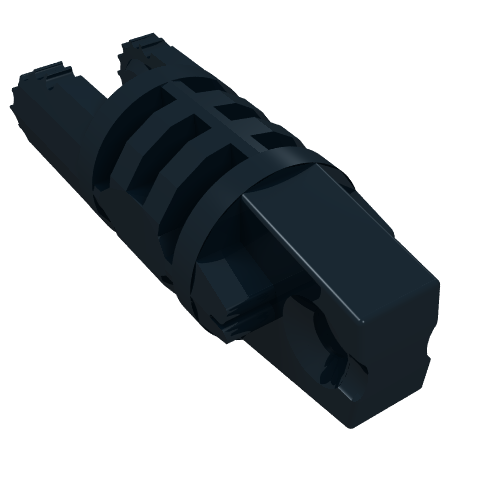 Hinge Cylinder 1 x 3 Locking with 1 Finger and 2 Fingers On Ends, without Hole, 9 Teeth