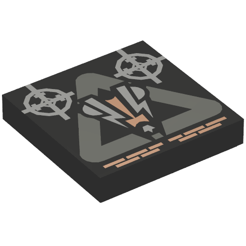 Tile 2 x 2 with Insectoid Logo in Triangle Print