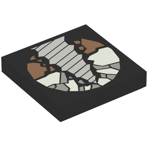 Tile 2 x 2 with Drill Print