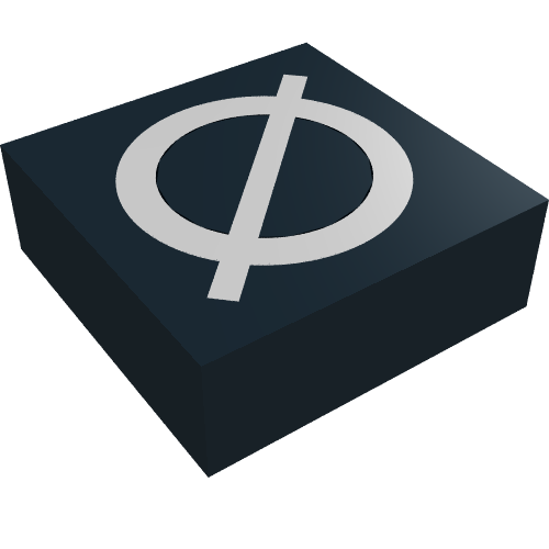 Tile 1 x 1 with Letter Ø Print