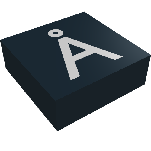 Tile 1 x 1 with Letter Å Print