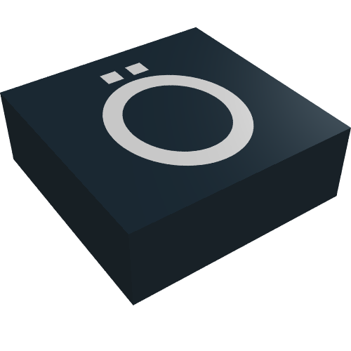 Tile 1 x 1 with Letter Ö Print