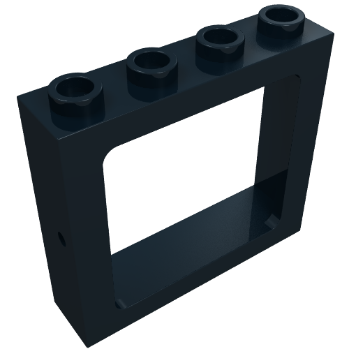 Window 1 x 4 x 3 Train with All Studs Hollow