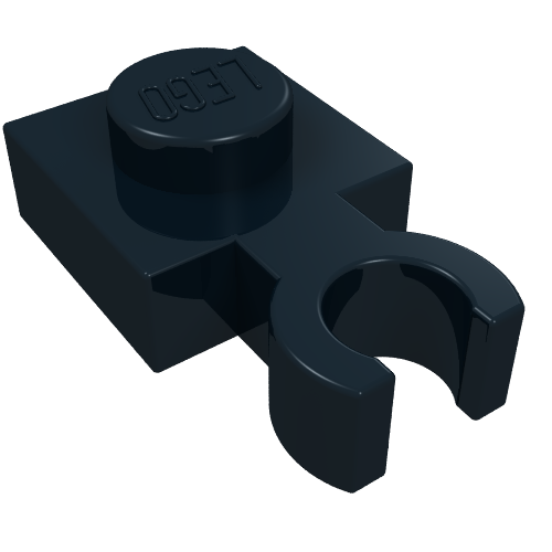 Plate Special 1 x 1 with Clip Vertical [Thin Open O Clip]