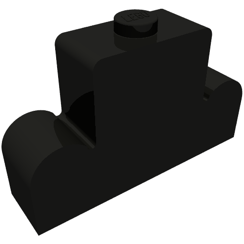 Brick Curved 1 x 4 x 2 Centre Stud Top