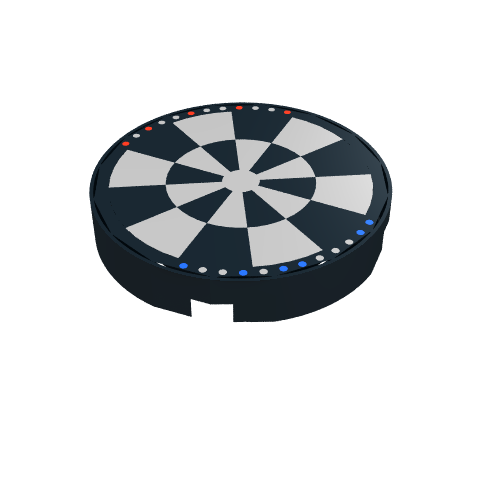 Tile Round 2 x 2 with Dejarik Hologameboard Print