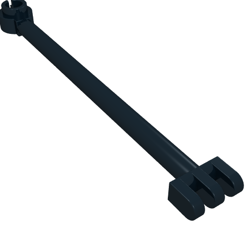 Hinge Bar 8L with 3 Fingers and Open End Stud