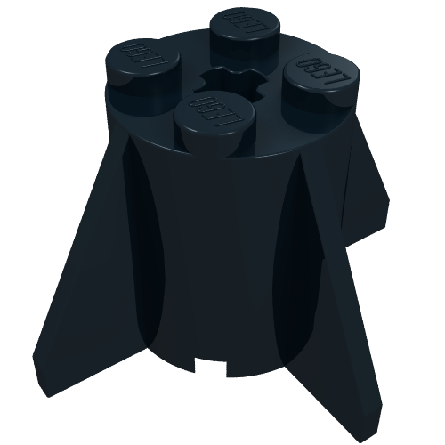 Brick Round 2 x 2 x 2 with Axle Hole and Fins