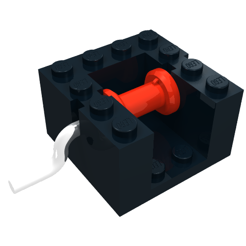 String Reel Winch 4 x 4 x 2 with Metal Handle, Red Drum