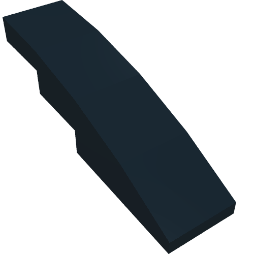 Slope Curved 4 x 1 No Studs [Stud Holder with Asymmetric Ridges]