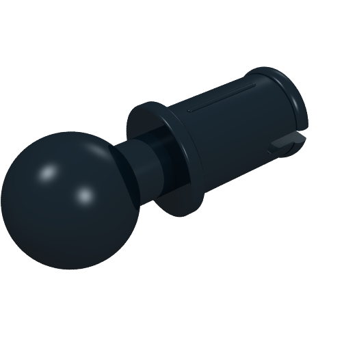 Technic Pin with Friction Ridges Lengthwise and Towball - Square Pin Hole