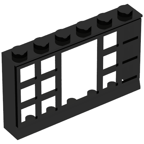 Minitalia Window 1 x 6 x 3 Panorama with 12 Panes
