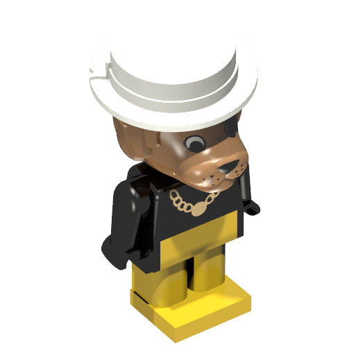 Fabuland Figure, Lionel Lion, White Hat