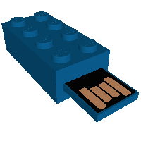 Electric Brick 2 x 4 with USB Flash Drive 16GB