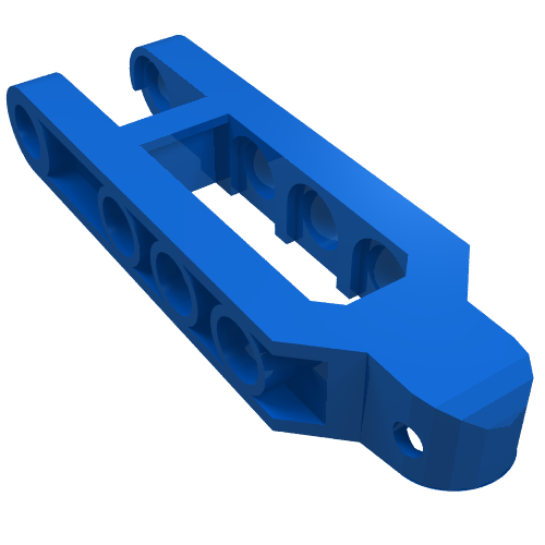 Technic Steering Arm 6.5 x 2 with Towball Socket Squared, Un-Chamfered