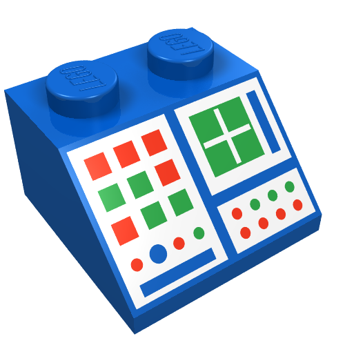 Slope 45° 2 x 2 with Computer Panel Print
