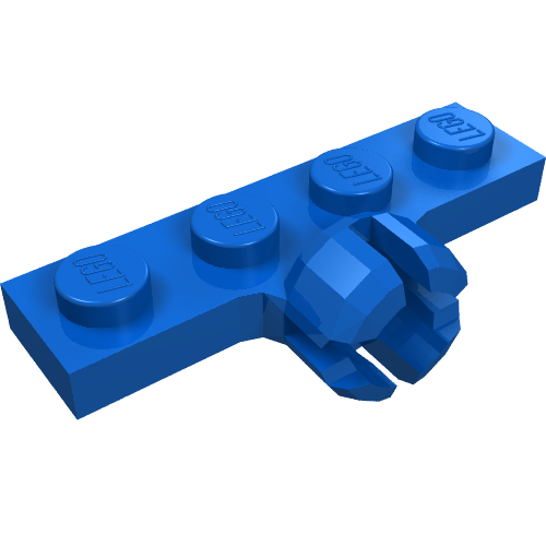 Plate Special 1 x 4 with Towball Socket, Short, 4 Slots