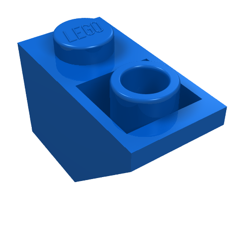 Slope Inverted 45° 2 x 1 [Old Type with Small Stud Hole]