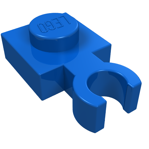 Plate Special 1 x 1 with Clip Vertical [Thin Open O Clip]