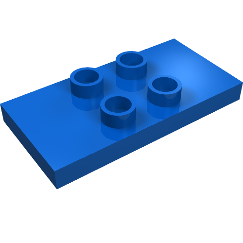 Duplo Plate 2 x 4 x 1/3 with 4 Center Studs [Thin]