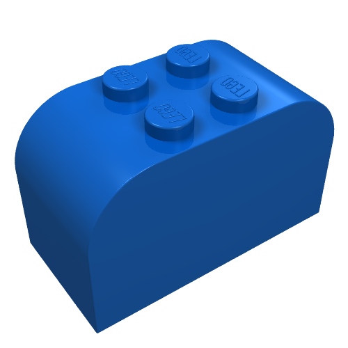 Brick Curved 2 x 4 x 2 Double [Plain]