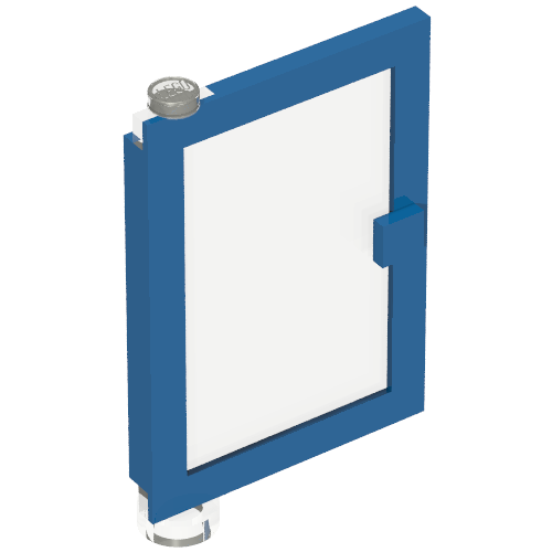 Door 1 x 4 x 5 Left with Trans-Clear Glass