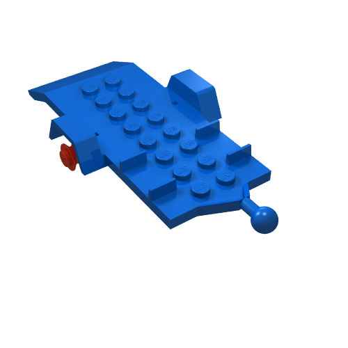 Vehicle Base, Trailer 4 x 8 Bed with Red Wheels