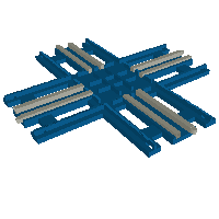 Vehicle Track, Train, 12V Slotted Crossing