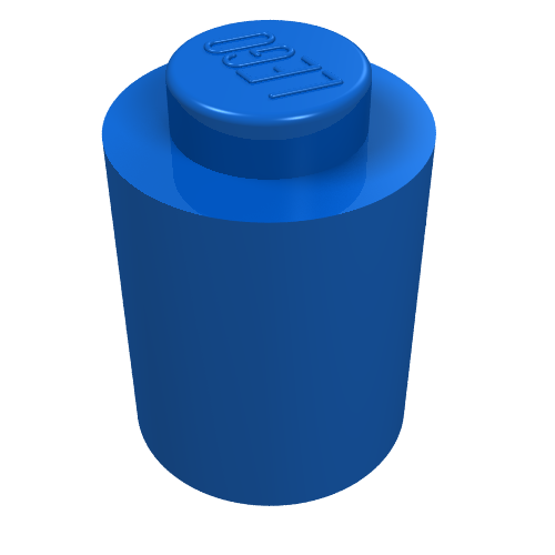 Brick Round 1 x 1 Solid Stud, No Bottom Groove