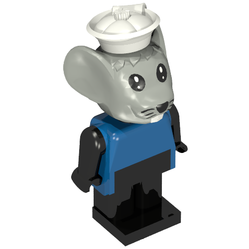 Fabuland Figure Mouse 4 with White Cap