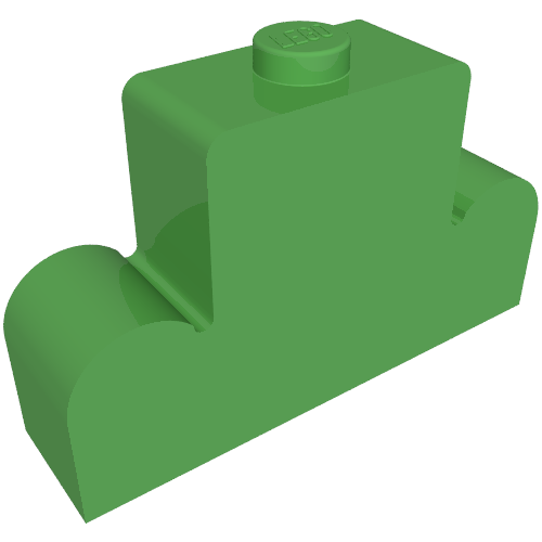 Brick Curved 1 x 4 x 2 Centre Stud Top