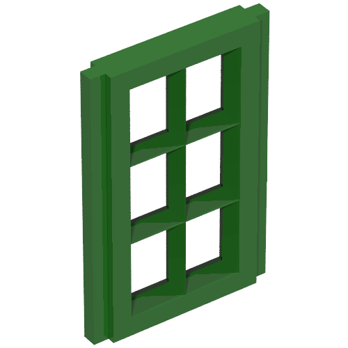Window Pane 1 x 2 x 3 for Slotted Bricks