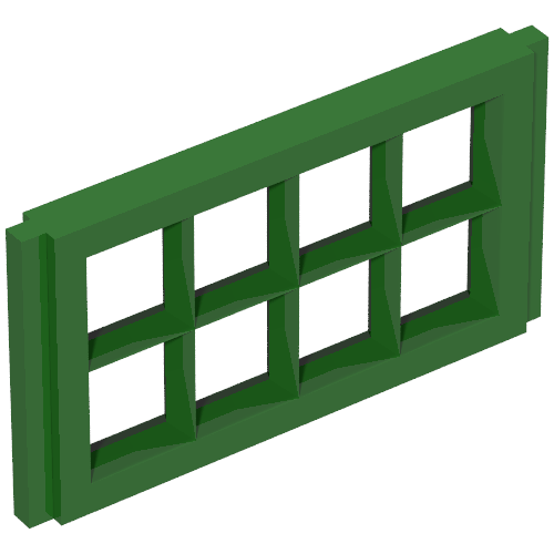 Window Pane 1 x 4 x 2 for Slotted Bricks
