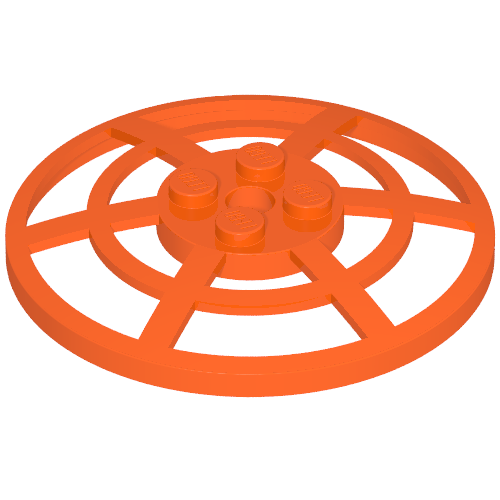 Dish 6 x 6 Inverted, Radar / Webbed [Anti-studs at 90°]