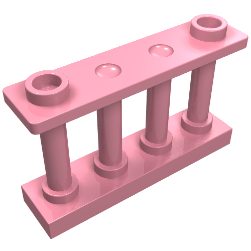 Fence Spindled 1 x 4 x 2 [2 Top Studs]